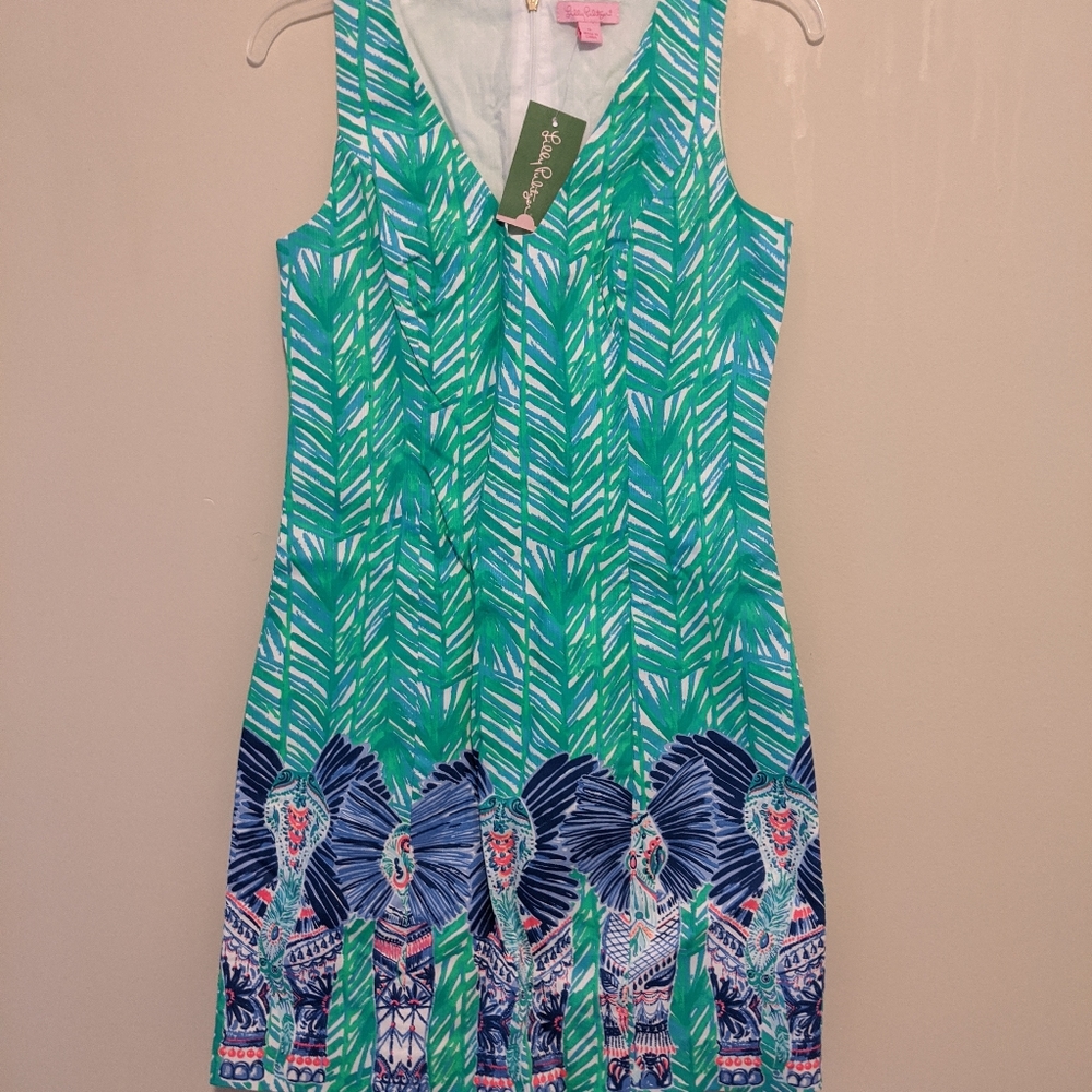 NWT Lilly Pulitzer Toucan Green Dress, Size 0
